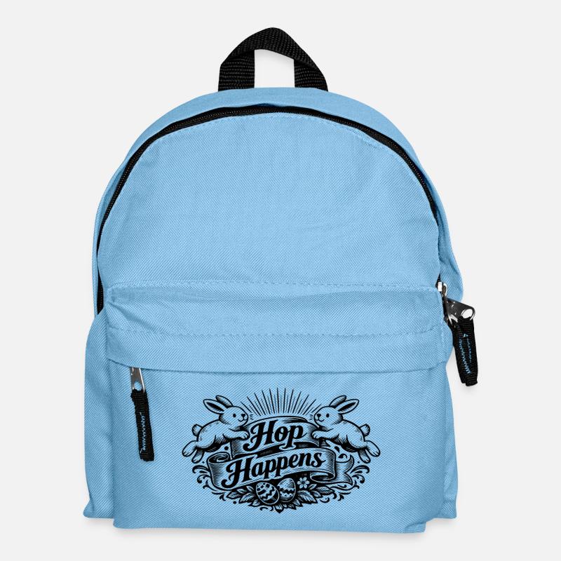 Hop passiert. - Kinder Rucksack - Hellblau