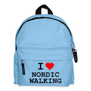 Ich liebe Nordic Walking - I love Nordic Walking - Kids' Backpack - light blue - Front