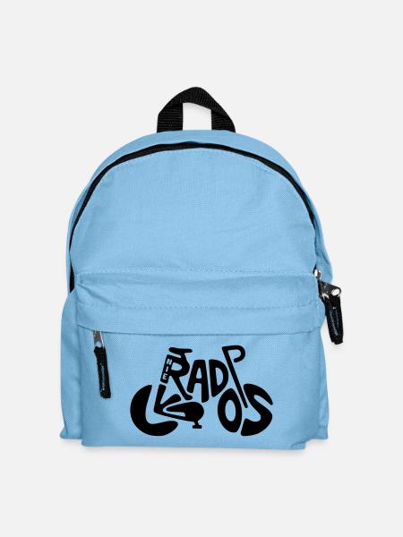 Fahrrad - Nie radlos - Kinder Rucksack - Hellblau