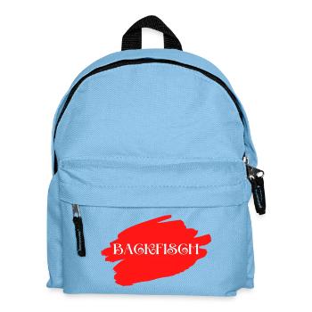 Backfisch - Wortschätze - vergessene Wörter - Kinder Rucksack - Hellblau - Vorne