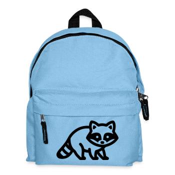 raccoon - Kids' Backpack - light blue - Front