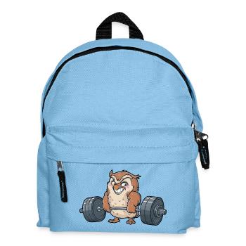 Owl Weightlifting Strong Weightlifter - Kids' Backpack - light blue - Front