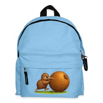 Kiwi bird drives kiwi - Kids' Backpack - light blue - Front