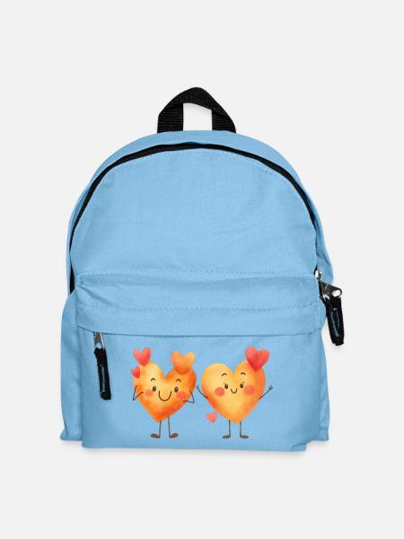 Zwei Herzen, ein Gefühl - Kinder Rucksack - Hellblau