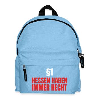 Hessen Haben Immer Recht – rotes Layout - Kinder Rucksack - Hellblau - Vorne