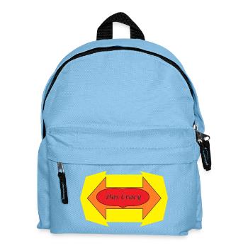 Das Crazy Comic-Arcade Design - Kinder Rucksack - Hellblau - Vorne