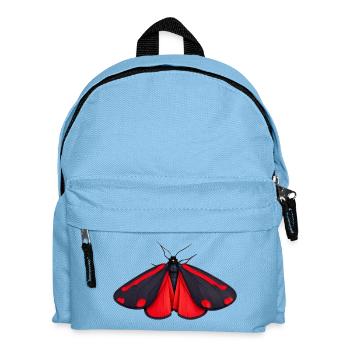 Cinnabar Moth Tyria jacobaeae Cartoon Style  - Kids' Backpack - light blue - Front