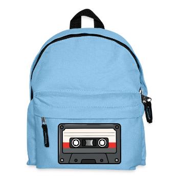 Retro Cassette Tape 80s 90s Nostalgia Vintage Musi - Kids' Backpack - light blue - Front