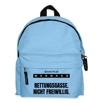 Rettungsgasse. Nicht freiwillig. — Statement - Kinder Rucksack - Hellblau - Vorne