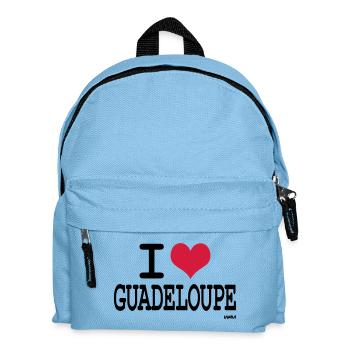 ich liebe die Guadeloupe by wam - Kinder Rucksack - Hellblau - Vorne