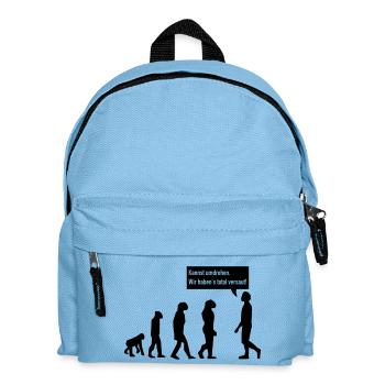 evolution umdrehen - Kinder Rucksack - Hellblau - Vorne