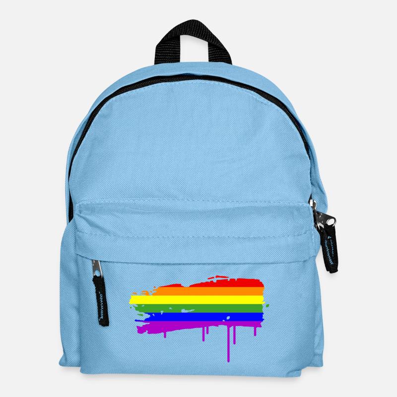 Le drapeau arc en ciel - Sac à dos Enfant - bleu clair