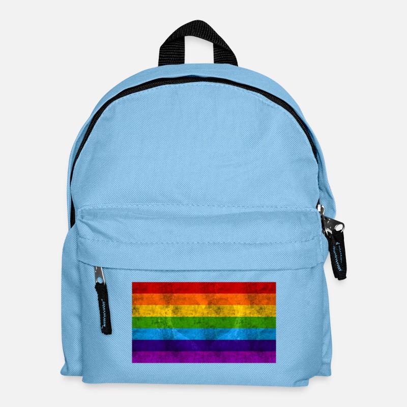 Regenbogen Flagge - Kinder Rucksack - Hellblau