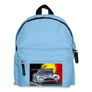 Sarah Bovy & Aston Martin - Kinder Rucksack - Hellblau - Vorne