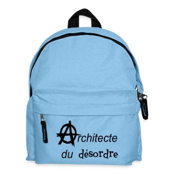 t-shirt anarchy architect of the mess tote bag - Kids' Backpack - light blue - Front