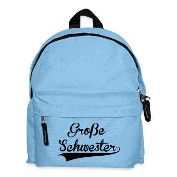Große Schwester - Kinder Rucksack - Hellblau - Vorne