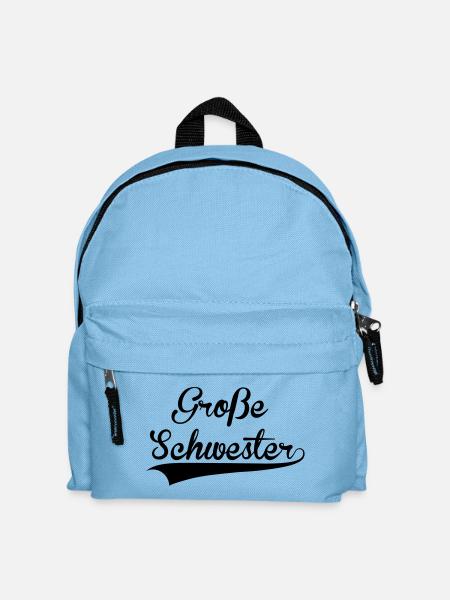 Große Schwester - Kinder Rucksack - Hellblau