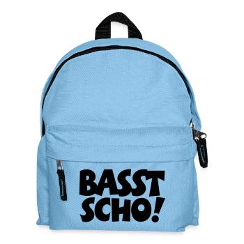 Basst Scho - Kinder Rucksack - Hellblau - Vorne