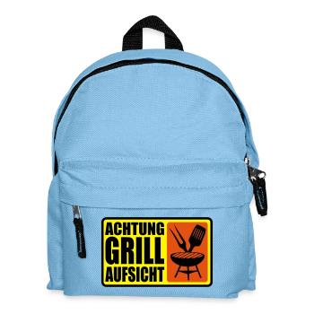 ACHTUNG GRILL-AUFSICHT - Kinder Rucksack - Hellblau - Vorne