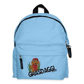 Der Grasdackel ein schwäbisches Haustier? - Kinder Rucksack - Hellblau - Vorne