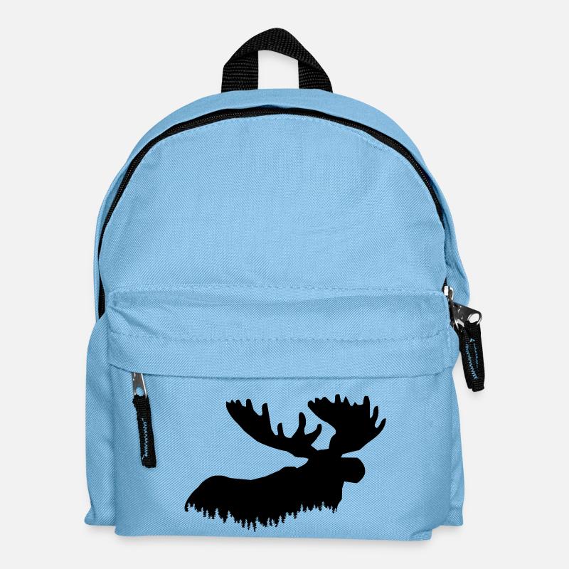 Elch - Kinder Rucksack - Hellblau