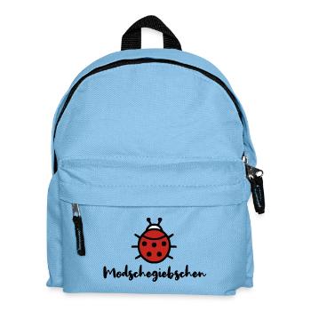 Modschegiebchen Marienkäfer Sächsisch Dialekt - Kinder Rucksack - Hellblau - Vorne