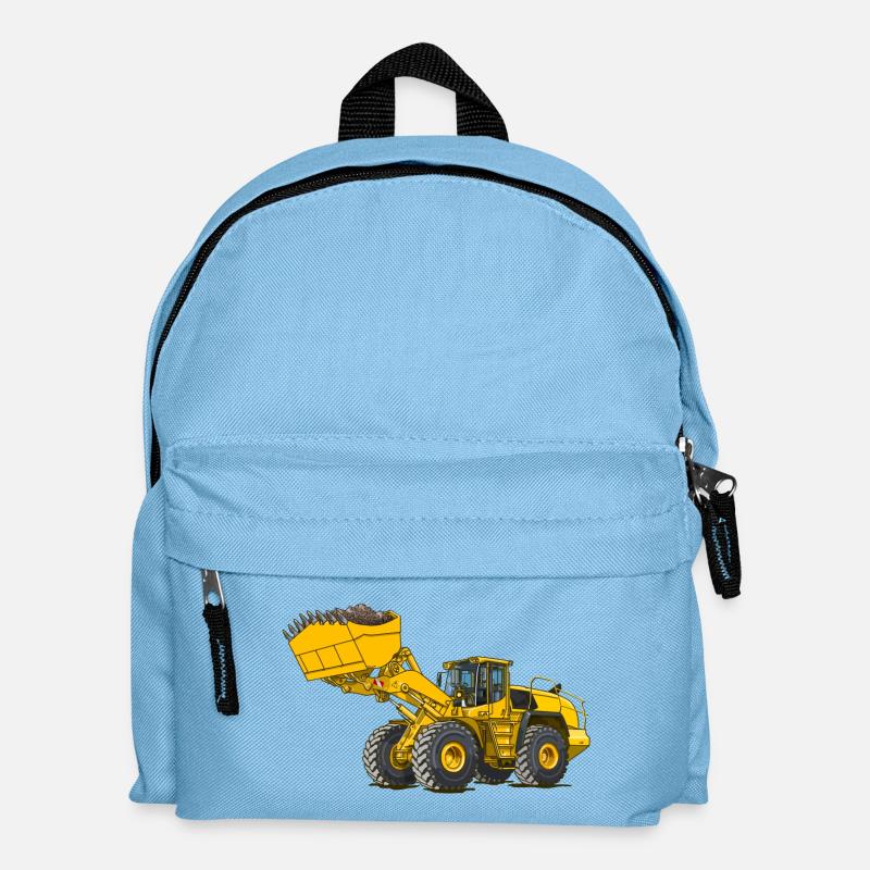 Radlader, Baumaschine - Kinder Rucksack - Hellblau