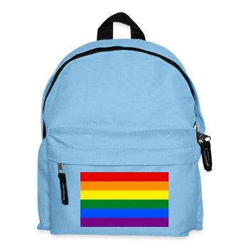 Homosexuell Stolz Flagge Regenbogen Flagge LGBT Aufkleber - Kinder Rucksack - Hellblau - Vorne