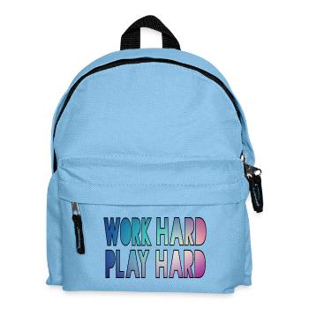 Work hard, play hard, work hard play hard * - Kids' Backpack - light blue - Front