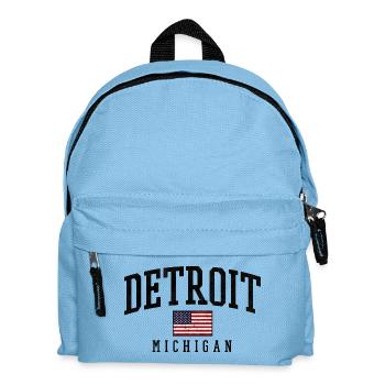Detroit Michigan Vintage Flag - Kids' Backpack - light blue - Front
