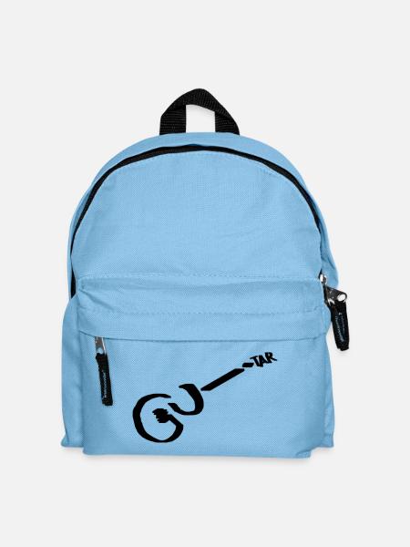 Guitar Pikto schwarz - Kinder Rucksack - Hellblau