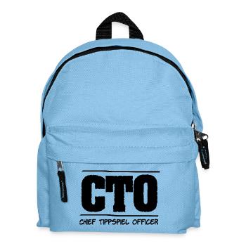 CEO des Tippspiels - CTO - Chief Tippspiel Officer - Kinder Rucksack - Hellblau - Vorne