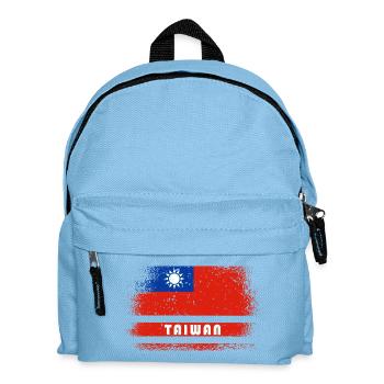 Taiwan vintage flag design - Kids' Backpack - light blue - Front