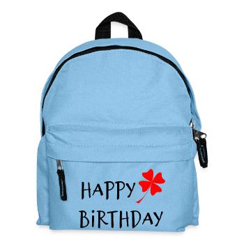 ANNIVERSAIRE. HAPPY BIRTHDAY. JOYEUX ANNIVERSAIRE. - Sac à dos Enfant - bleu clair - Devant