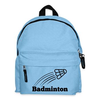 Badmintontext mit hochfliegendem Shuttle - Kinder Rucksack - Hellblau - Vorne