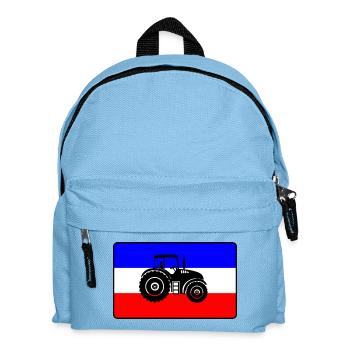 Flag farmers protest with tractor - Kids' Backpack - light blue - Front