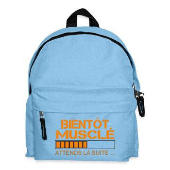 Bientot musclé orange - Sac à dos Enfant - bleu clair - Devant