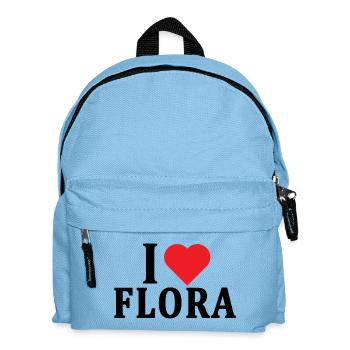 t-shirt I love Flora t-shirt gift idea - Kids' Backpack - light blue - Front