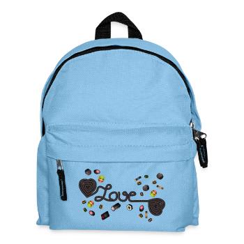 black liquorice hearts rolled as a snail. - Kids' Backpack - light blue - Front
