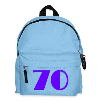 70. 70 ANS. 70e ANNIVERSAIRE. ANNIVERSAIRE 70 ANS. - Sac à dos Enfant - bleu clair - Devant
