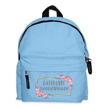 Theater Theaterspielerin Schauspiel Hobby Geschenk - Kinder Rucksack - Hellblau - Vorne