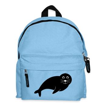 Seals, seals, seals, seals animals - Kids' Backpack - light blue - Front