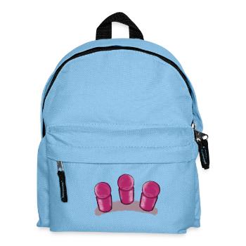 Motif boule et cylindre coloré - figurine de jeu - Sac à dos Enfant - bleu clair - Devant
