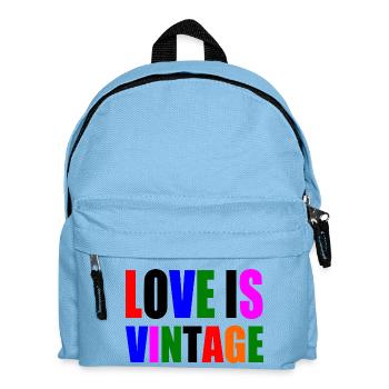 Love is vintage - Kids' Backpack - light blue - Front