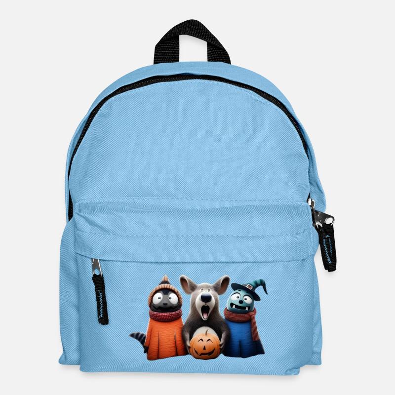 Tollpatschig im Kostüm – Halloween Wooligans - Kinder Rucksack - Hellblau