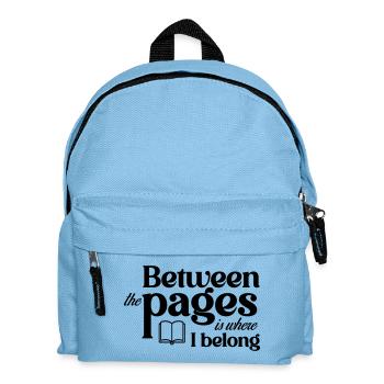 Entre les pages, c’est là que j’appartiens - Sac à dos Enfant - bleu clair - Devant