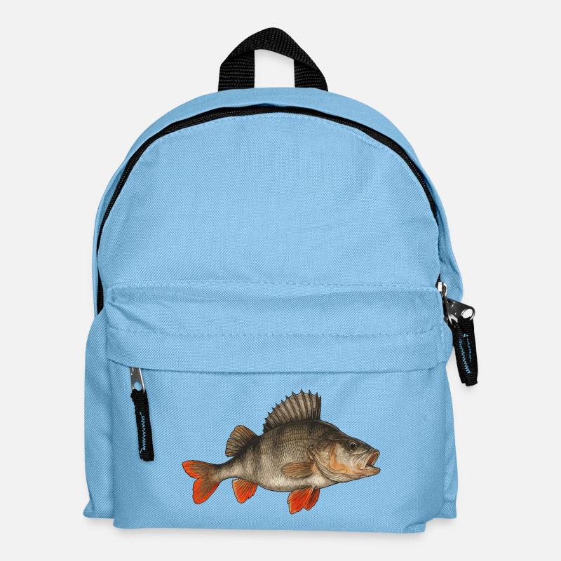 Barsch Flussbarsch Barschangeln Barsche Barsch - Kinder Rucksack - Hellblau