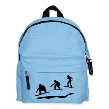 Snowboard rennen - Kinder Rucksack - Hellblau - Vorne
