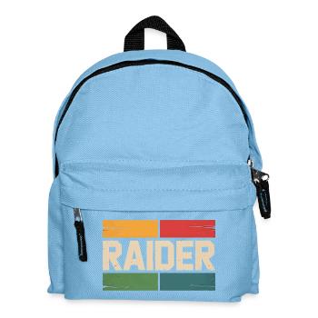 Raider Gamer Retro Vintage Colors RPG Gaming - Kids' Backpack - light blue - Front