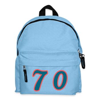70. 70 ANS. 70e ANNIVERSAIRE. ANNIVERSAIRE 70 ANS. - Sac à dos Enfant - bleu clair - Devant